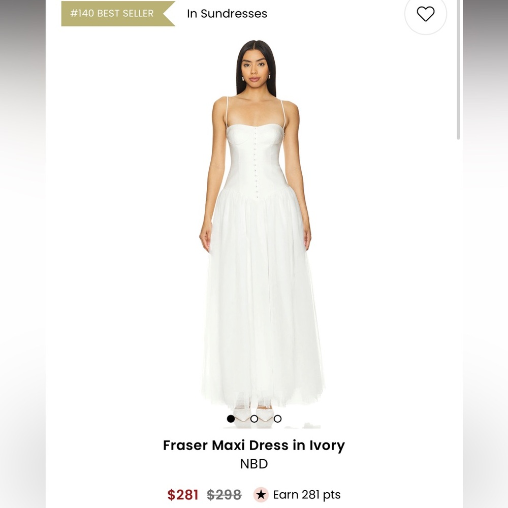 Fraser Maxi Dress in Ivory Revolve